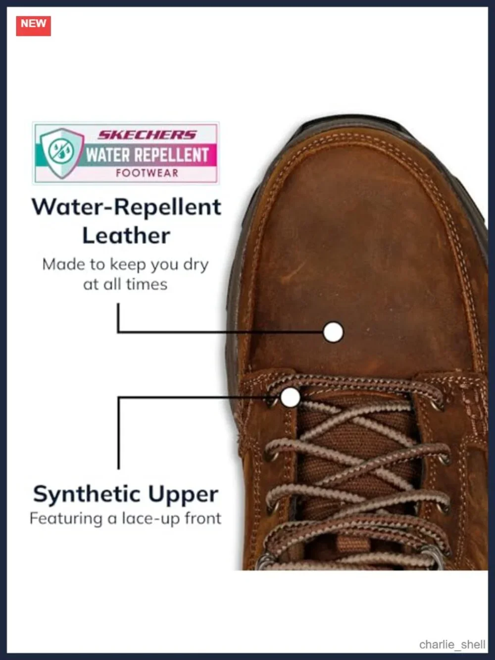 Skechers Respected Boswell Boot Men's Water Resistant Leather Work Boot